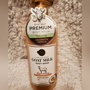 Shower Mate Pure & Natural Goat Milk Body Wash - Hydrating Coconut & Vanilla